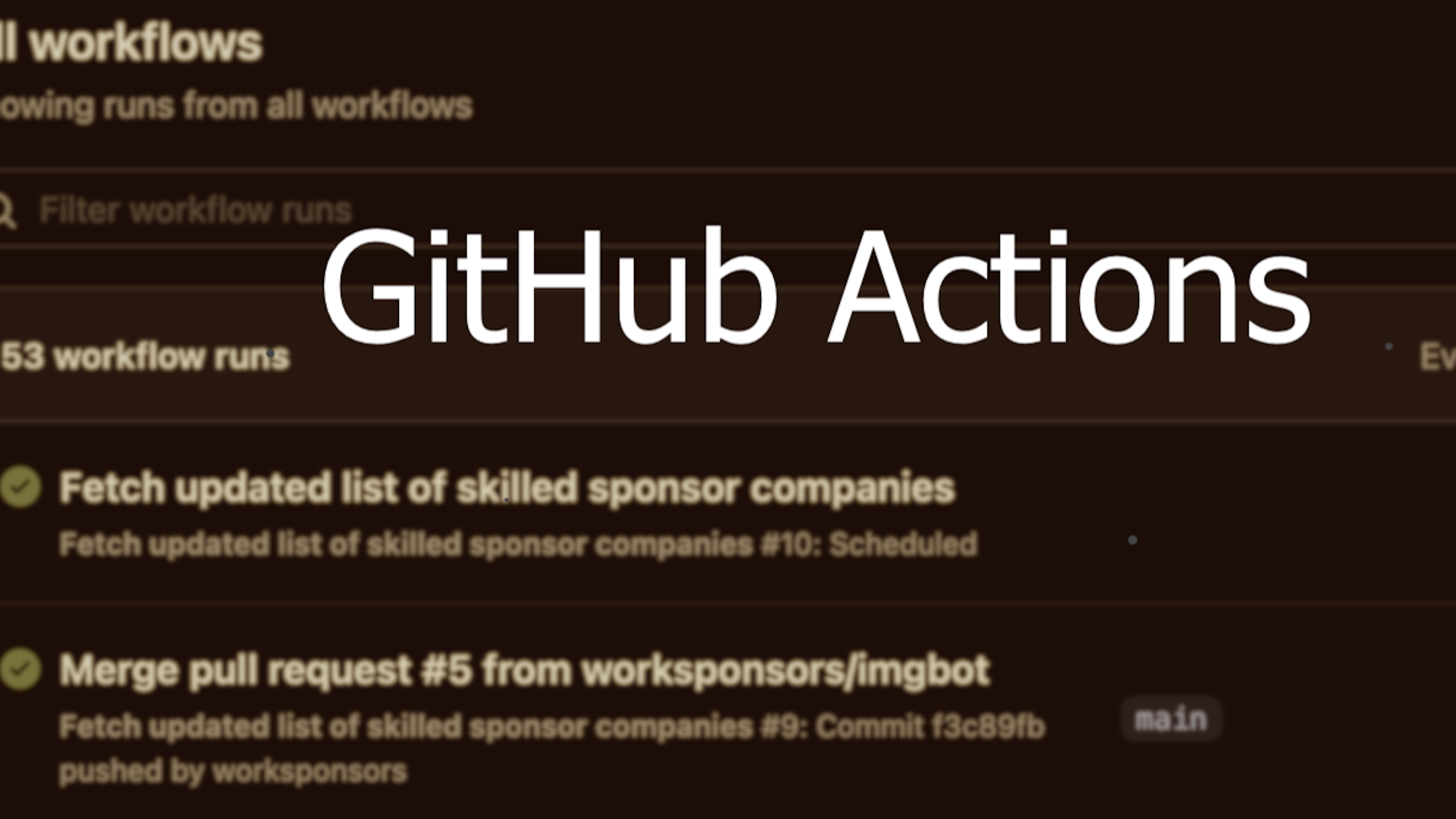 Using GitHub Actions, not for deployments...