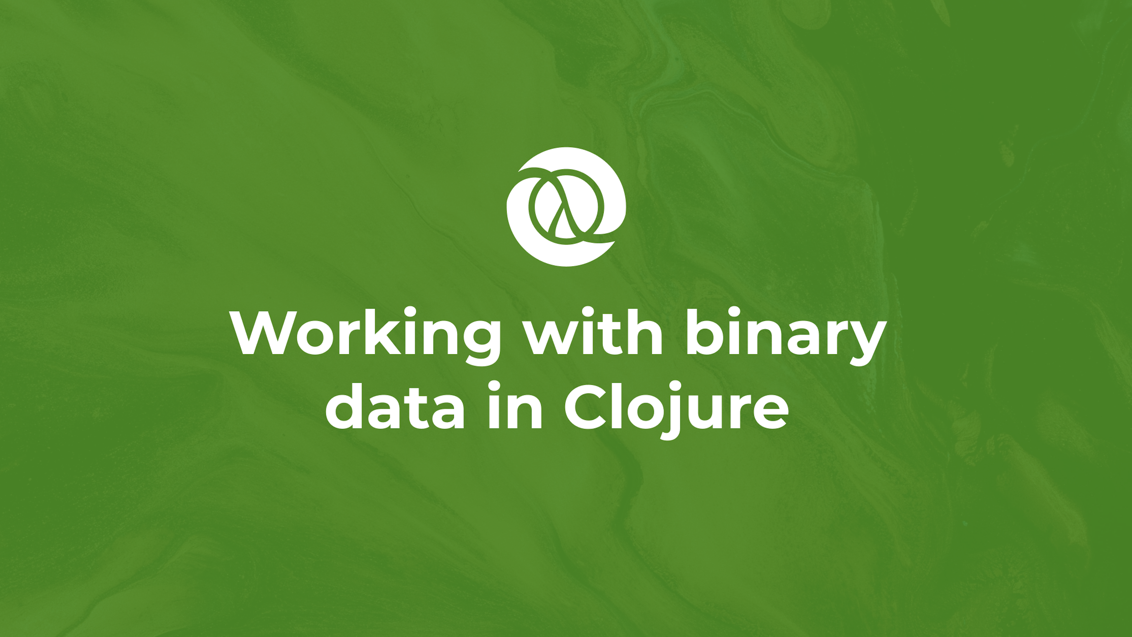 Working with binary data in Clojure