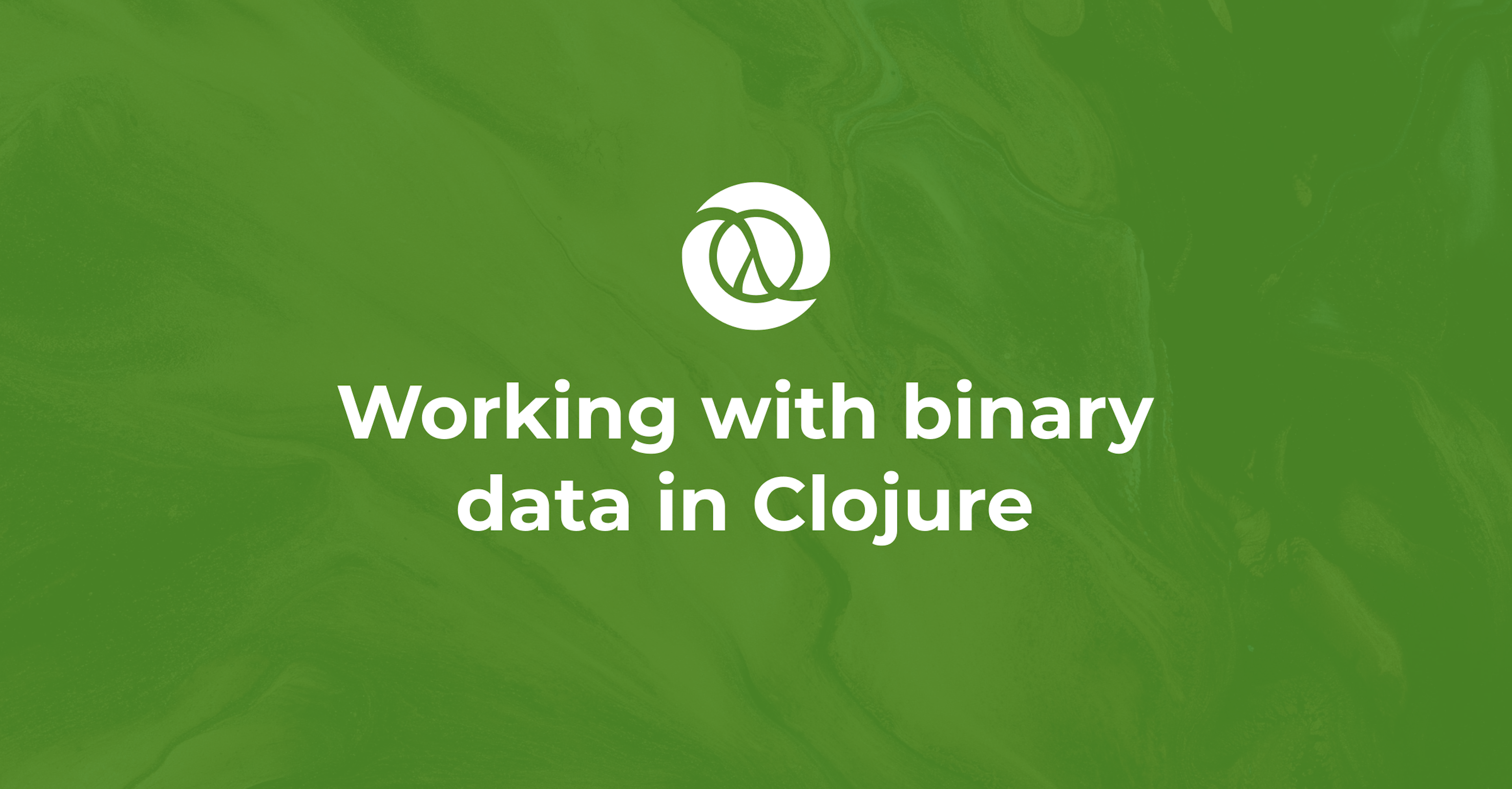 Working with binary data in Clojure