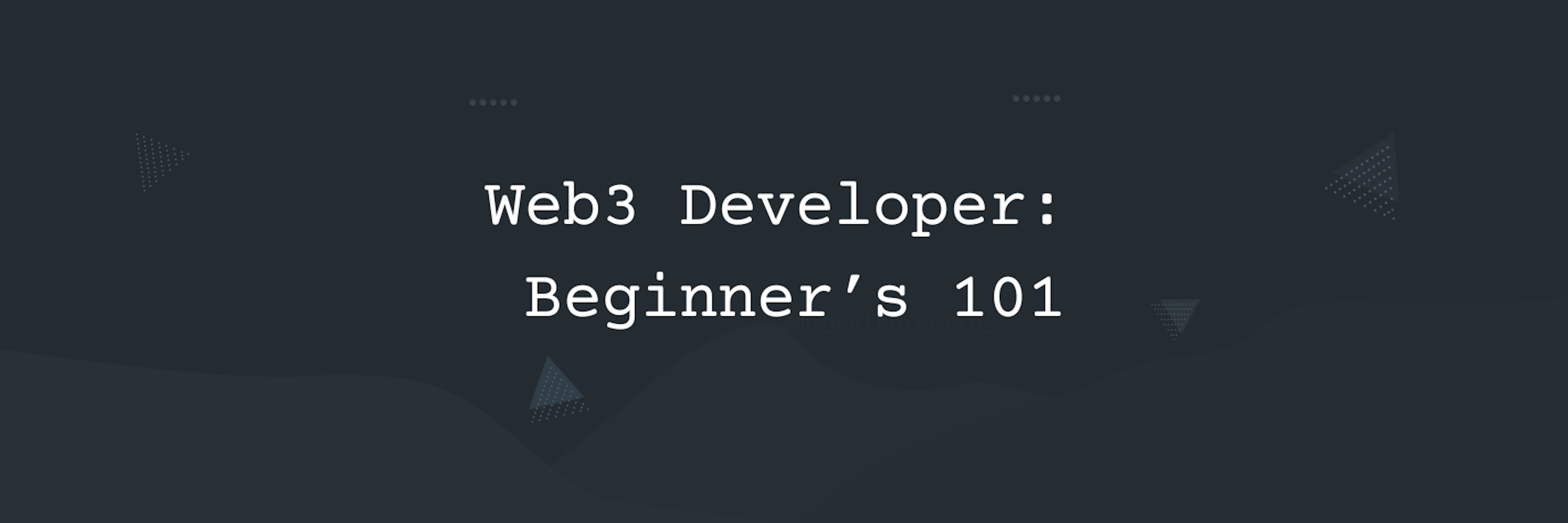 Web3 Developer: Beginner’s 101